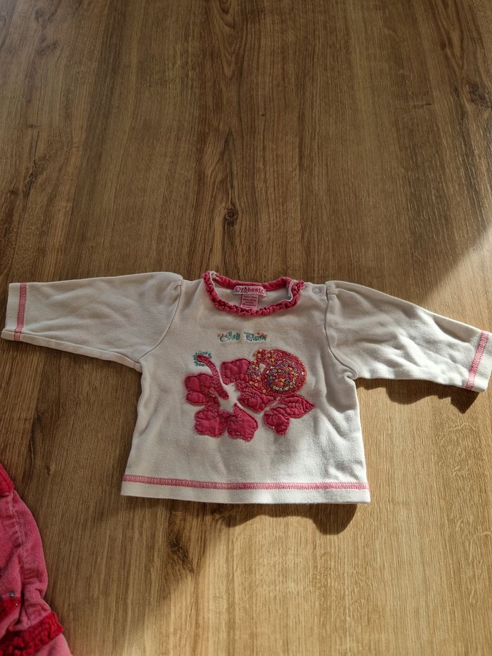 Adorable ensemble Bébé Fille 3 mois - T-shirt & Pantalon rose - Orchestra - photo numéro 4