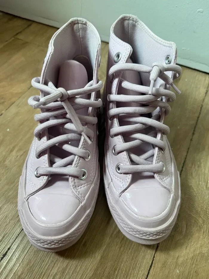Converse Chuck Taylor All Star montantes – Vernis rose poudré – Taille 38 - photo numéro 3