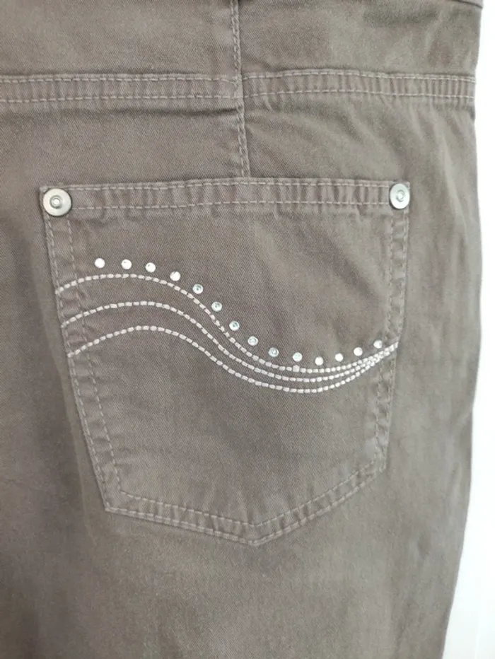 Pantalon droit marron taupe femme T42 Blancheporte - photo numéro 8