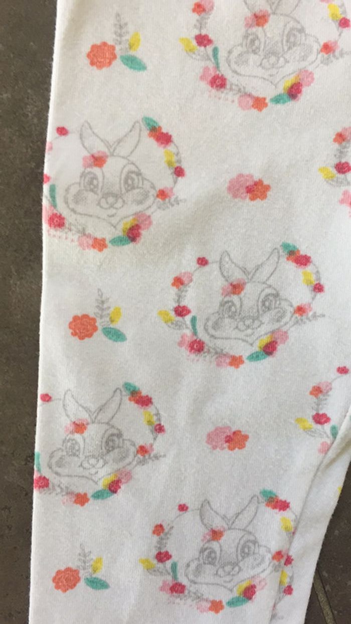 Caleçon legging Disney 9 mois lapin fleurs - photo numéro 2