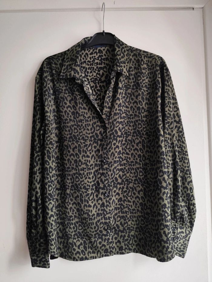 Chemise fluide kaki leopard taille XL Bonobo