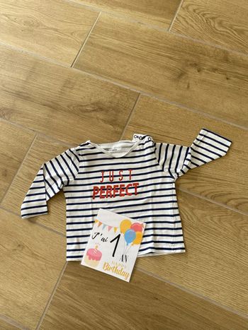 Tee-shirts manche longue Pat et RIpaton 12 mois