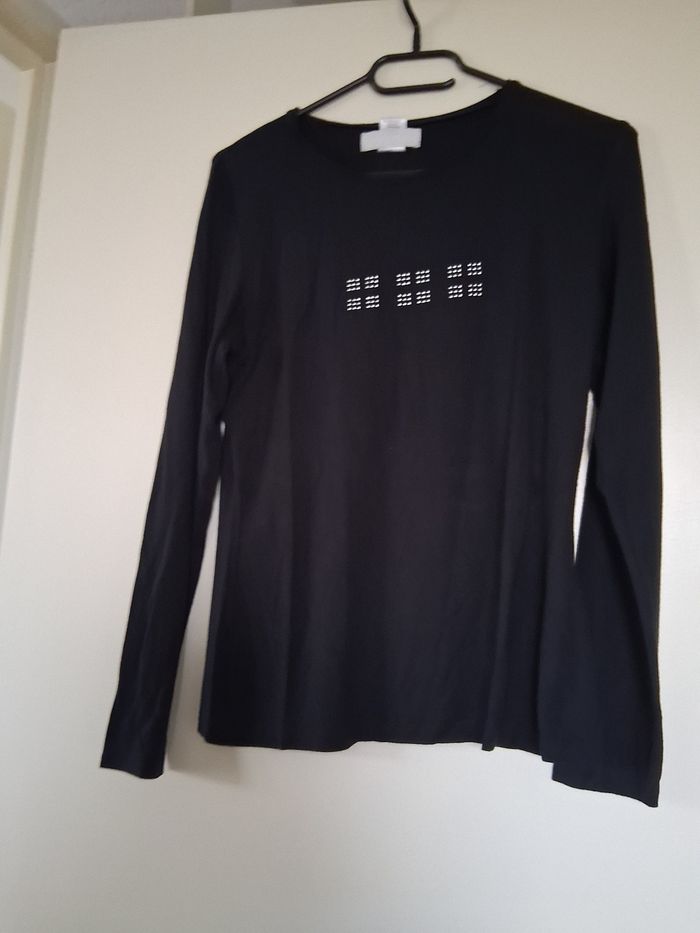 Sweat shirt noir perlé " t- 38- 40"
