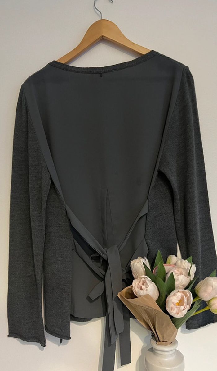 Pull gris bi-matière 🤍🤍 - photo numéro 9