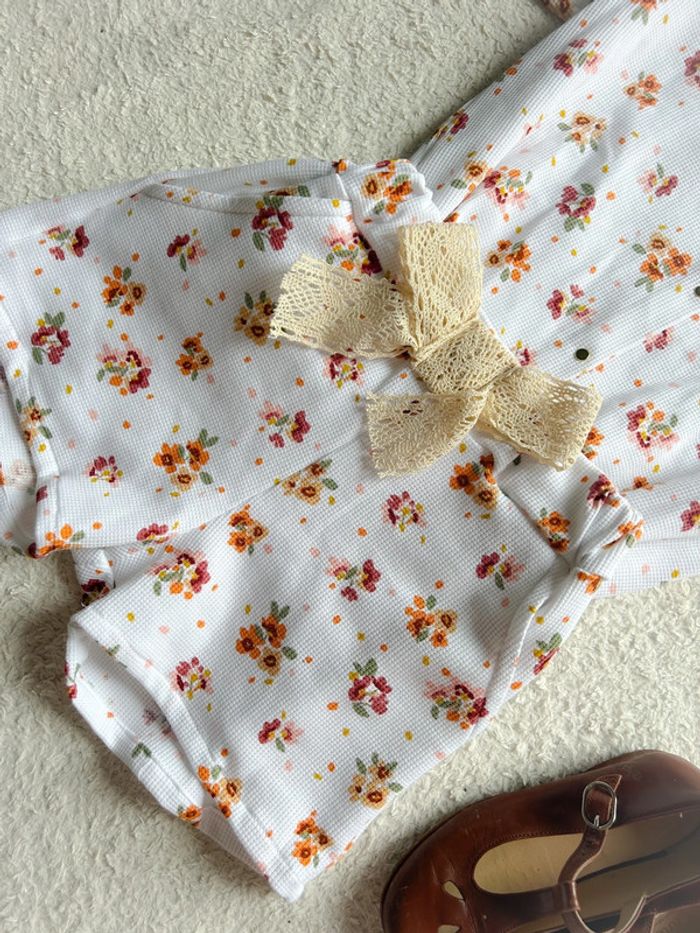 Ensemble créatrice blouse short et noeud 8 ans neuf - photo numéro 4