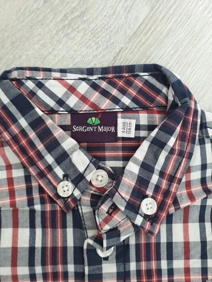 Chemise à carreaux Sergent Major 4 ans - photo numéro 2