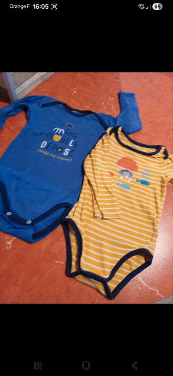 Lot de 2 bodies bébé taille 18 mois