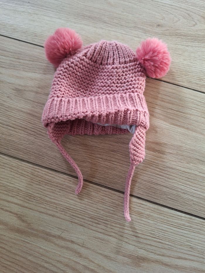 Bonnet bébé fille 6/12 mois rose