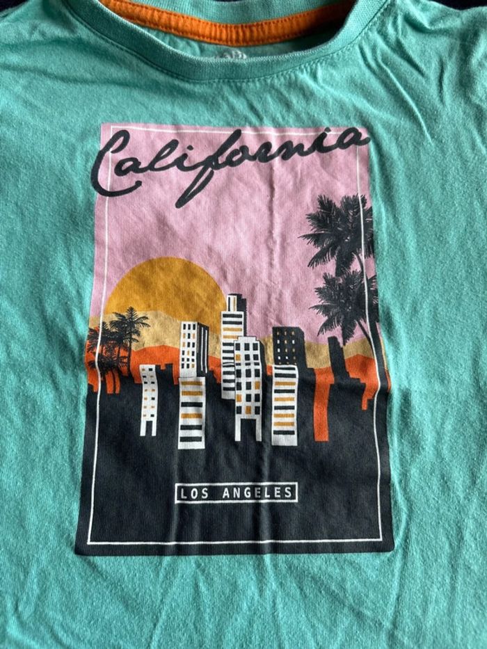 T-shirt maches courtes garcon thème Californie Los Angeles Kiabi taille 3 ans - photo numéro 2