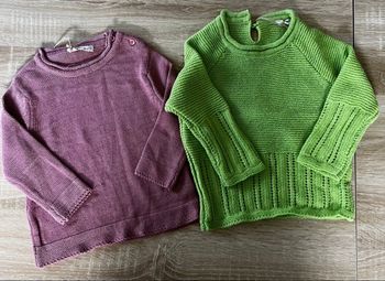 Lot de 2 pulls en maille - CIKOBY - 6/9 mois