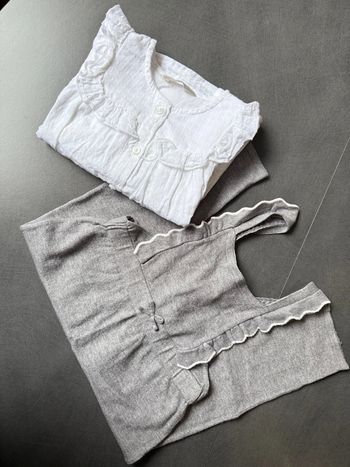 Ensemble 2 pièces blouse / salopette 24 mois