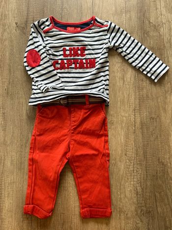 Ensemble jean t-shirt manches longues 9 mois 12 mois