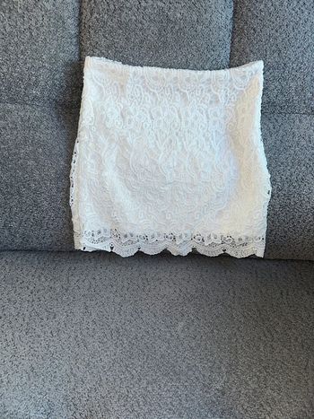 Jupe dentelle/crochet blanche Jennyfer
