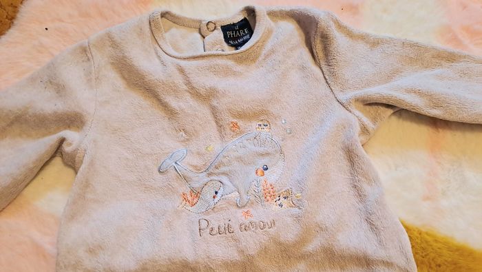 🤍 Lot de 2 pyjamas 1 pièce Le phare de la Baleine taille 18 mois 🤍 - photo numéro 3