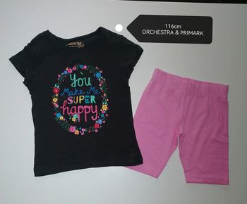 Tee-shirt et short dépareillé 6ans Orchestra Primark