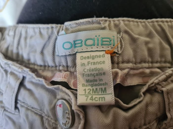 3 pantalons. 12 mois. Rose kitchoun. Gris obaîbi. Blanc cerise orchestra - photo numéro 6