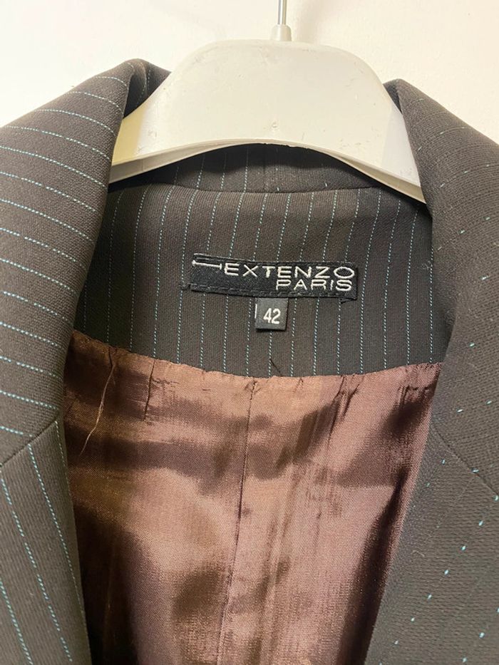 Jolie veste marron turquoise comme neuve Extenzo Paris taille 42 - photo numéro 6