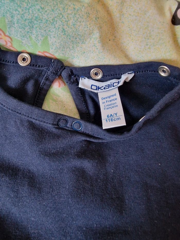 Tee shirt manche longue okaidi 6 ans - photo numéro 4