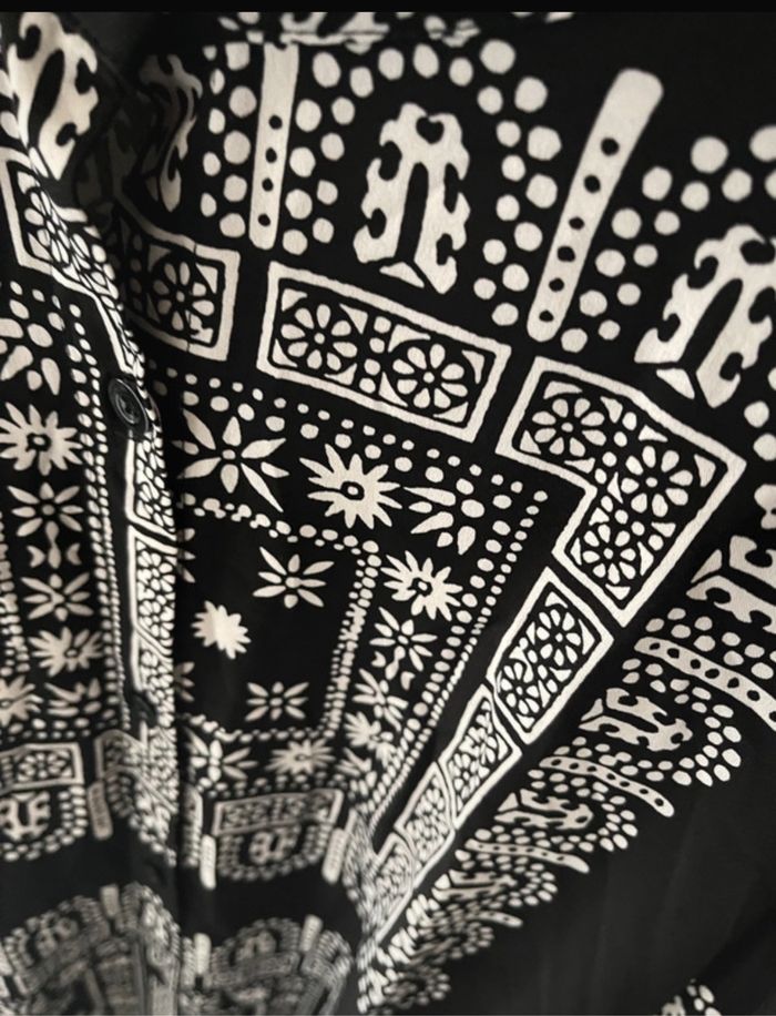 Robe longue imprimée noir et blanc - photo numéro 4