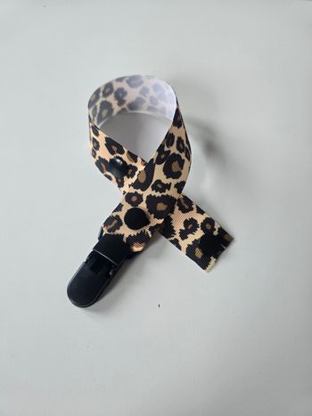 Attache tétine ruban motifs Léopard 🐆 