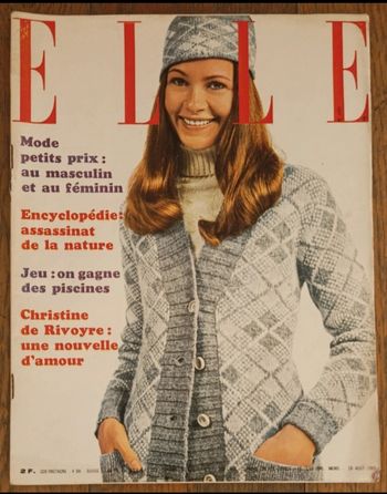 Ancien magazine Elle 1969 N°1235 vintage