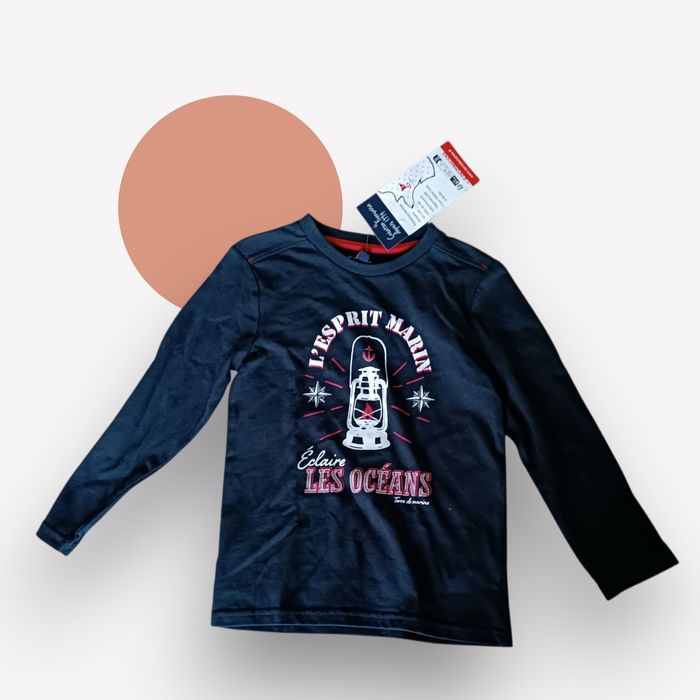Tee-shirt manches longues garçon – 4 ans – Terre de Marins