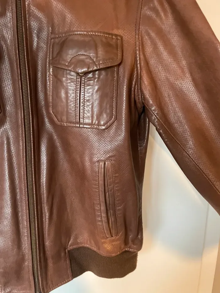 Veste en cuir Peter Werth - photo numéro 3