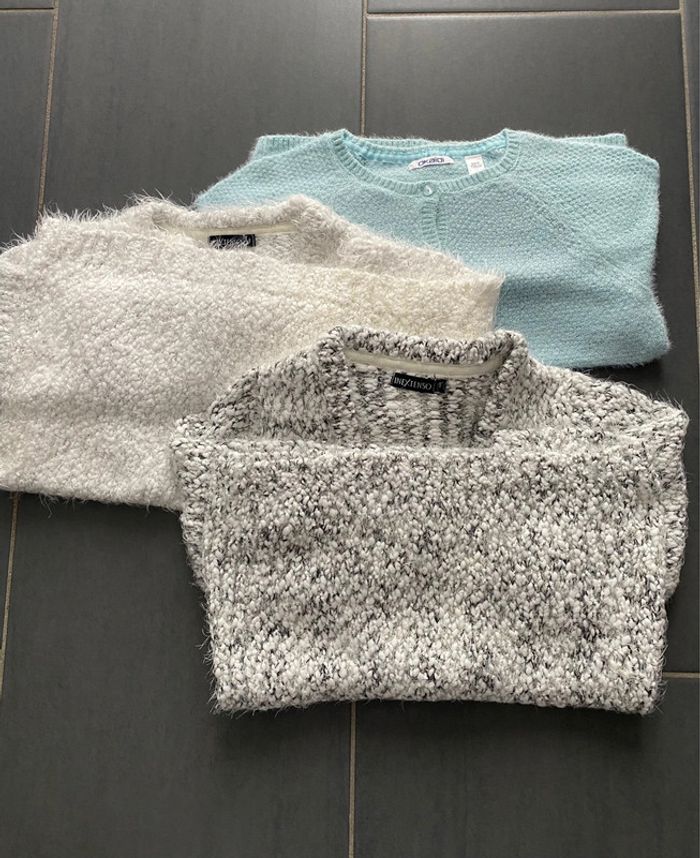 Lot de 3 gilets in extenso et okaidi 8 ans