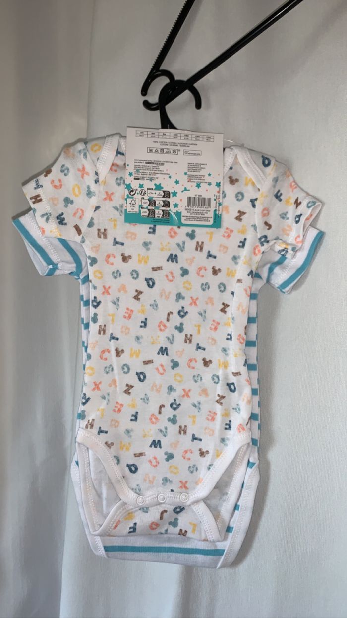 2 bodies Disney Mickey Taille 3 Mois - photo numéro 2