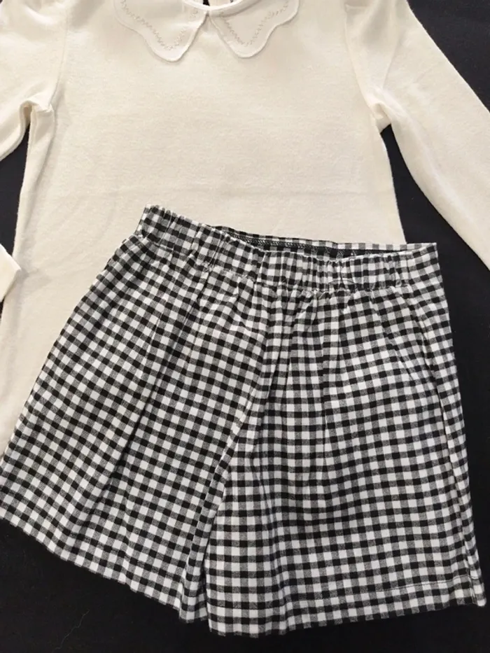 Ensemble Kiabi 8 ans pull jupe short vichy - photo numéro 3
