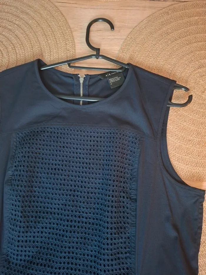 Robe Armani Exchange A|X bleu marine chic ajourée T.40/42 - photo numéro 12