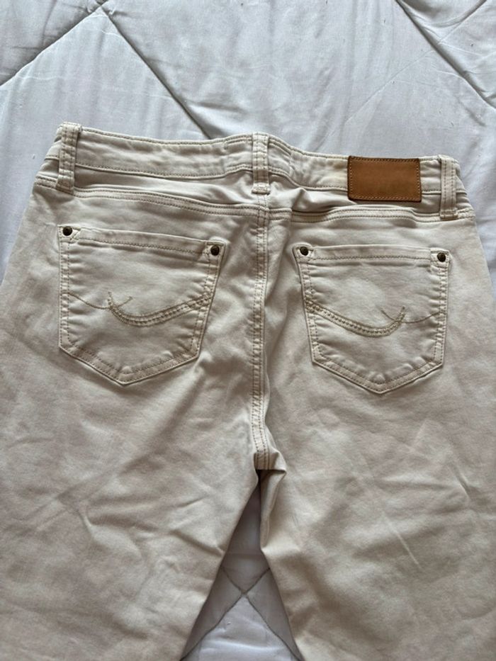 Jean etam jeans blanc écru crème taille basse slim y2k début 2000 taille M/38 - photo numéro 11