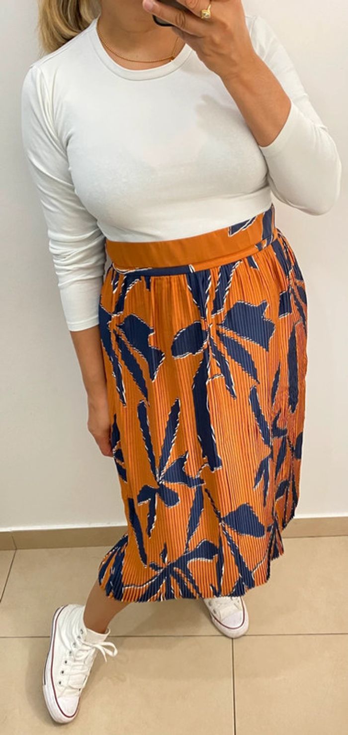 Jupe Midi Plissée Ba&sh Modèle Kiko Taille 40 - photo numéro 8