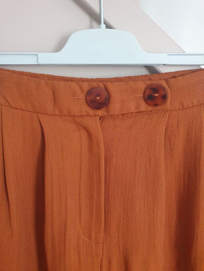 Pantalon large raccourci marron Kiabi T. S - photo numéro 2