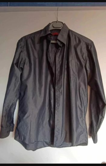 chemise manches longues gris foncé effet brillant frascati taille 38