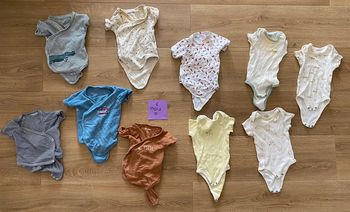 Lot de 10 bodies manches courtes