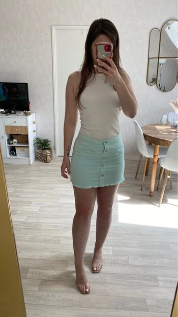 Jupe Zara bleu turquoise