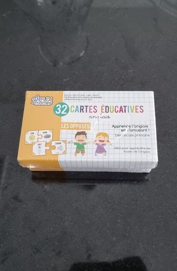 Jeu de 32 cartes éducatives anglais