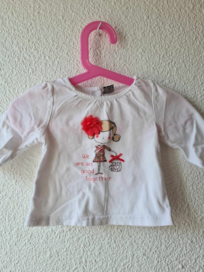 tee-shirt blanc petite fille Tape à l'œil