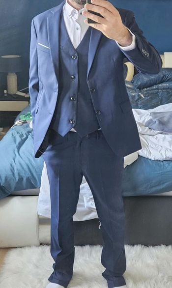 Costume homme bleu marine 4 pièces XXXL