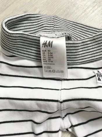 Leggings à rayures 0-1mois (H&M)