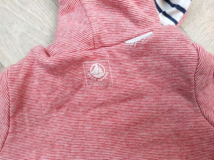 Gilet veste réversible rayée Petit Bateau 3 mois unisexe - photo numéro 4