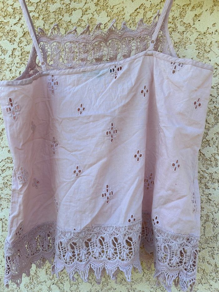 Haut étam rose pale taille 36 - photo numéro 5