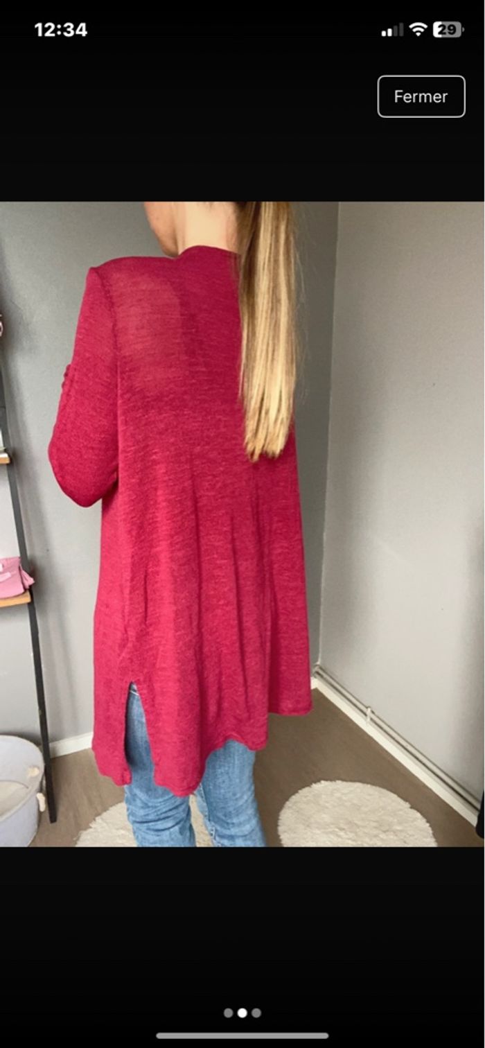 Gilet bordeaux h&m taille m - photo numéro 2