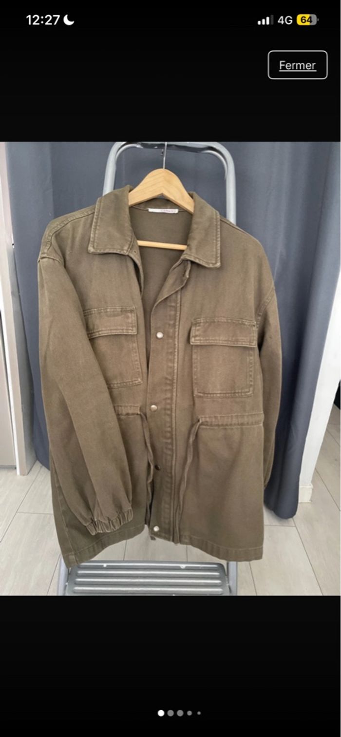 Veste jean kaki