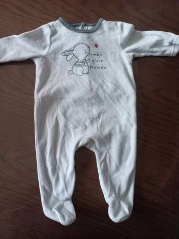 Pyjama "mon p'tit lapinou" 🐰 velour 6 mois