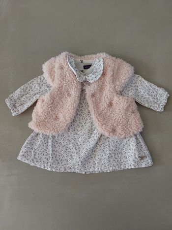 Ensemble robe et gilet 3 mois fille hiver