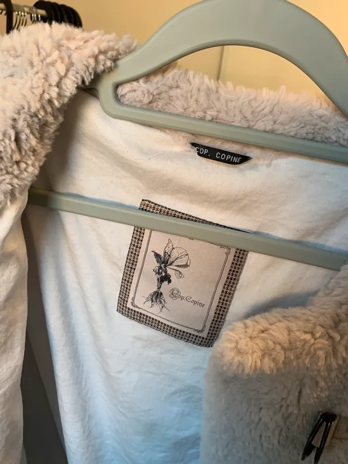 Veste en polaire peluche beige Cop. Copine - photo numéro 4