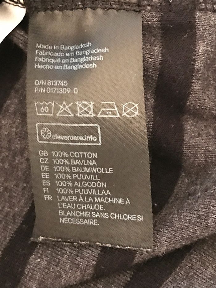 T-shirt à rayures gris et noir manches longues - photo numéro 4