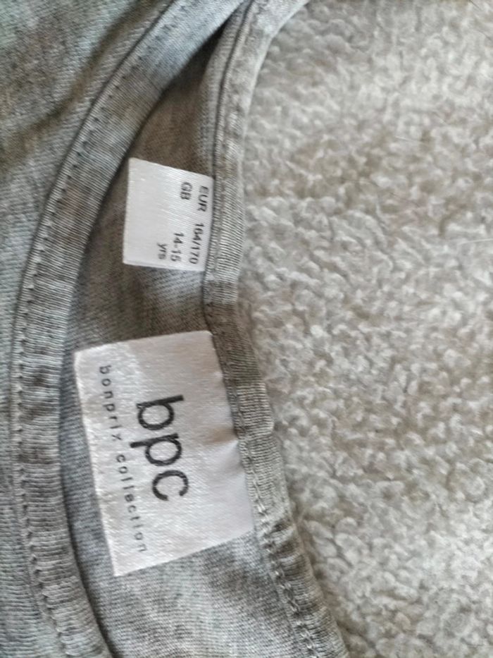 Maillot gris coeur bpc 14 ans - photo numéro 2